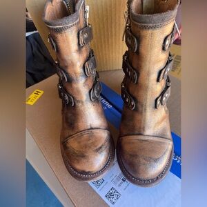 Women Freebird Beckett  leather bronze bootie size 8